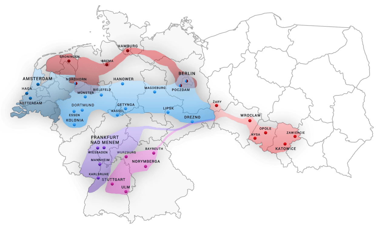 Europy niemcy mapa kolonia Europa: Miasta
